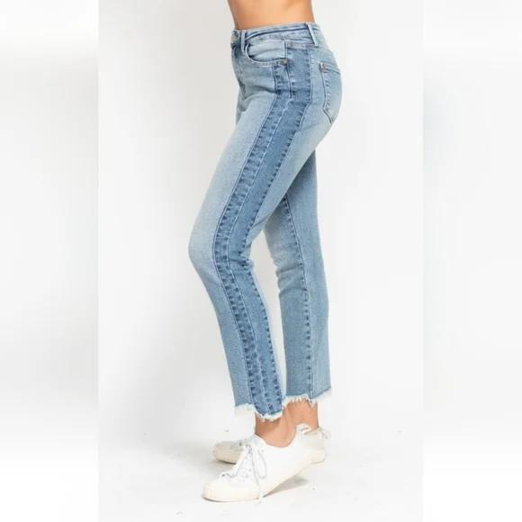 Vintage Wash Side Panel Detail With Fray Hem Slim Size 13/31" - Picture 2 of 10